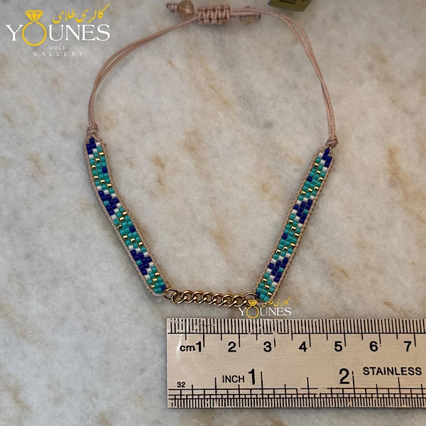 دستبند میوکی  کارتیر طلا آبی فیروزه ای